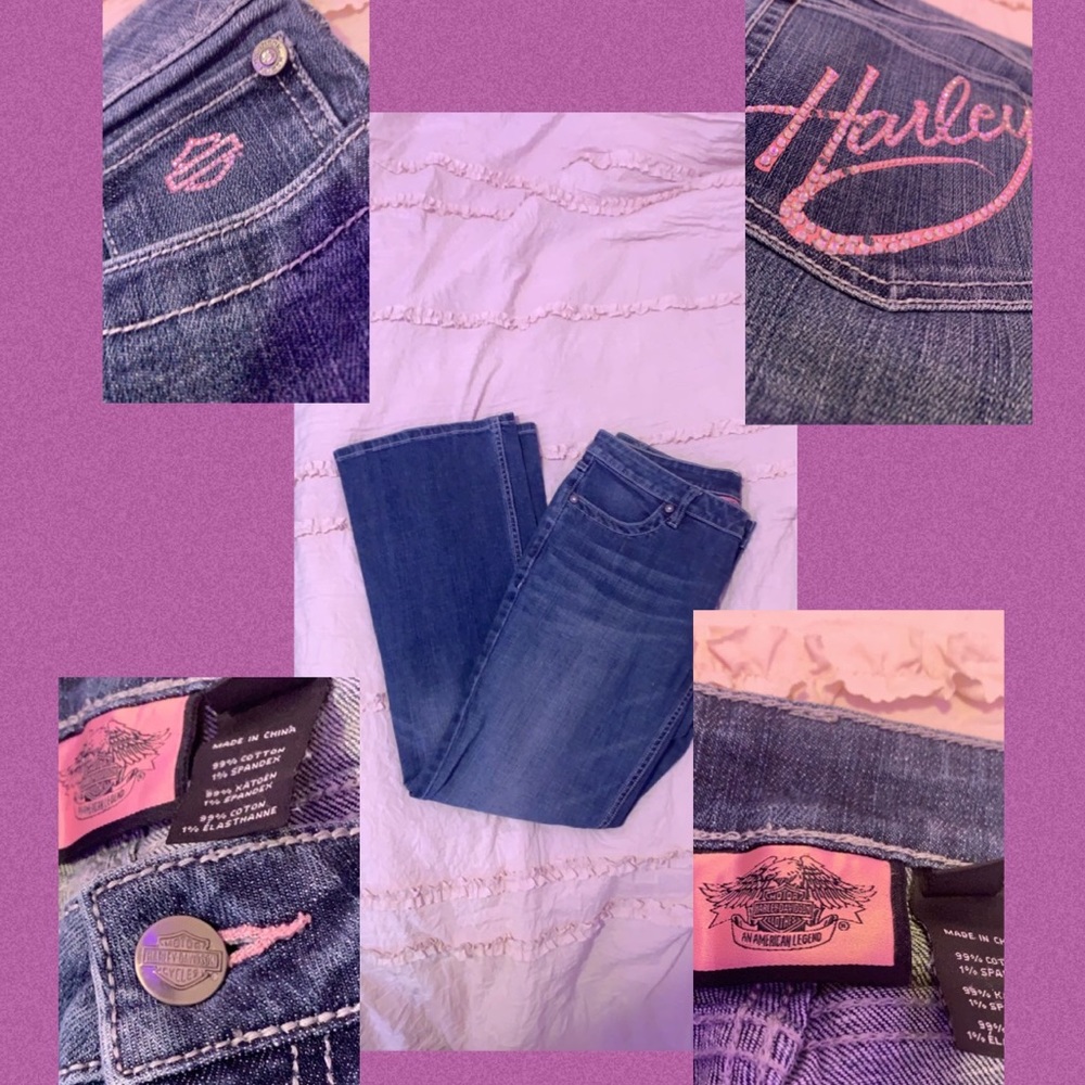 💗Harley Davidson flare jeans💗